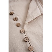 economico Strada-Per uomo Camicia di lino Camicia con colletto alla coreana Camicia popover Camicia Estiva Abbigliamento da spiaggia Camicia casual Semplice Vacanza Casuale Nero Bianco Rosa Vino Manica Corta Scollo a