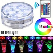 Недорогие Подводное освещение-2 шт. RGB светодиодный подводный светильник, водонепроницаемые погружные светодиодные фонари для бассейна, пруда освещают ваш бассейн, сад и многое другое - прочный водонепроницаемый дизайн для круглогодичного декора - идеально подходит для ванны, пруда,