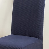 baratos Capa de cadeira-capa de cadeira de jantar resistente à água tecido de lã polar para capa de cadeira de sala de jantar capas elásticas capas de assento de cadeira