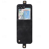 cheap Samsung Cases-Phone Case For Samsung Galaxy Z Flip 5 Z Flip 4 Z Flip 3 Back Cover with Stand Holder Card Slot Shockproof Retro TPU PU Leather