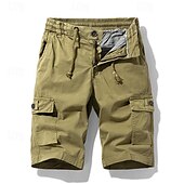 billige Klassisk-Herre Taktiske shorts Cargoshorts Shorts Knapper Elastisk midje Multi lomme عادي Anvendelig Knelengde utendørs Daglig Camping &amp; Vandring Mote Klassisk Svart Militærgrønn