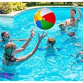 cheap Beach &amp; Outdoor Toys-3 Pack 12&quot; Inflatable Beach Balls for Kids - Toys &amp; Toddlers, Pool Games, Toy Classic Rainbow Color