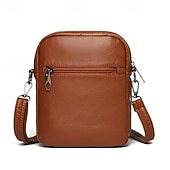 Недорогие Сумки через плечо-Модная коричневая стеганая сумка через плечо для женщин – стильная сумка через плечо из искусственной кожи с застежкой-молнией в форме сердца и множеством карманов.