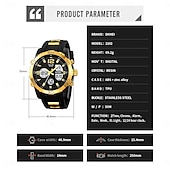 abordables Relojes digitales-SKMEI Hombre Reloj Digital Al Aire Libre Deportes Moda Reloj Casual Luminoso Cronómetro Despertador Calendario TPU Reloj