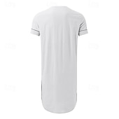 ieftine Halate-Bărbați loungewear Camasa de noapte Cămașă de noapte Culoare pură Stilat Confortabili Halate kimono Zilnic Casă Poliester Απαλό Respirabil În V Manșon scurt Buzunar Vară Primăvară Negru Alb