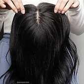 economico Pezzi di capelli umani e toupet-toppers per capelli per donna capelli veri con frangia molefi topper estensioni dei capelli pezzi di capelli per diradamento dei capelli parrucche capelli remy premium