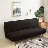 economico Copertura del divano futon-Copridivano letto senza braccioli in tessuto jacquard 3 diverse dimensioni fodere per decorazioni per divano in velluto di mais protezione elasticizzata copripanca elastico