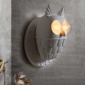 Недорогие Бра-светодиодный настенный светильник для внутреннего освещения, теплый белый, 28/40 см, e27, винтажный, белый, настенный светильник с совой, декоративный светильник, 2 лампы, настенный светильник из