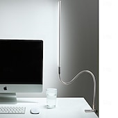 رخيصةأون مصابيح المكتب-مصباح مكتب LED مع مشبك، تشغيل يعمل بالطاقة USB، مصباح مكتب يعمل باللمس، مشبك قابل للتعديل، حديث معاصر لغرفة النوم/غرفة الدراسة/المكتب المعدني