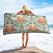 abordables ensembles de serviettes de plage-serviette de plage série palmiers couvertures confortables 100 % microfibre serviette de plage surdimensionnée, 35 &quot;x 70&quot;, grande serviette de bain pour adolescents adultes, séchage rapide,
