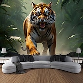 billiga djurgobelänger-tigerskog hängande gobeläng väggkonst stor gobeläng väggmålning dekor fotografi bakgrund filt gardin hem sovrum vardagsrum dekoration