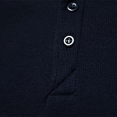 levne Ležérní tričko Henley-Pánské Tričko s knoflíkem Tričko Tričko Henley Trička Krátký rukáv Henley Jaro léto Bez vzoru Pit Strip Módní Designové Základní Dovolená ulice Jdeme ven Černá Bílá Námořnická modř Top tričko pro muže