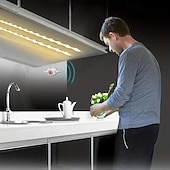 economico Strisce luminose COB-usb wireless pir motion sensor luci di striscia del led 5m 300 led 5v ad alta luminosità cob led nastro armadio da cucina smart night sensor lamp
