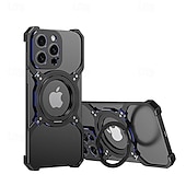 baratos Capas para iPhone-telefone Capinha Para iPhone 16 Pro Máx. iPhone 15 14 Pro Max Plus iPhone 13 Pro Max Capa traseira Magnética Suporte para carregamento sem fio Antichoque Cores Gradiente TPU Metal