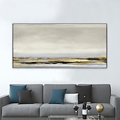 cheap Abstract Paintings-Large Abstract Oil Painting On Canvas hand painted  Modern Art gold Painting Gray And Gold oil painting Wall Art Creative Painting Unique Painting Hand Painted Artwork painting