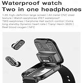 cheap Smartwatch-X9 2 in 1 Smart Watch With Earbuds Smartwatch TWS Bluetooth Earphone Heart Rate Monitor Sport Watch Fitness Watch