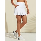 cheap Women&#039;s Golf Dress-Tennis Pleated Skort Golf Skirts 16inch White Skirt Ladies Golf Attire Clothes Outfits Wear Apparel