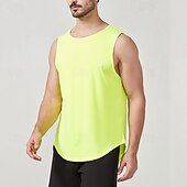 voordelige Bovenkanten-Voor heren T-shirt Wandelvest Mouwloos Strakke ronde hals Singlet Mouwloos shirt Vesttopje Buiten Sneldrogend Zacht Zweetafvoerend Polyester Zwart Oranje Groen Klimmen Kamperen / wandelen / grotten
