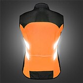 voordelige Herenjassen &amp; Gilets-WOSAWE Voor heren Wielrenvest Mouwloos Bergracen Wegwielrennen Zwart Donker Marineblauw Oranje Fietsen waterdicht Sport Effen Kleur Kleding