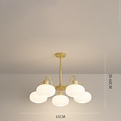 cheap Pendant Lights-LED Pendant Light 50/65/70/90cm 3/5/6/8-Light Milk Glass Sputnik Chandelier Mid Century Modern Semi Flush Mount Ceiling Light E27 Antique Hanging Lamp Nordic Metal Farmhouse Pendant Light Fixture for Living Room Bedroom 110-240V