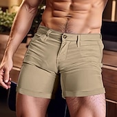 cheap Work Shorts-Men&#039;s Shorts Summer Shorts Work Shorts Casual Shorts Buttons Pocket Plain Comfort Short Holiday Beach Weekend Fashion Casual White Yellow