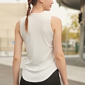 abordables Camisetas y Tops de Correr-Mujer Camiseta sin mangas de entrenamiento Camiseta sin mangas Running Camiseta sin mangas de gimnasio Sin Mangas Chalecos Casual Ropa Deportiva Transpirable Secado rápido Suave Entrenamiento de