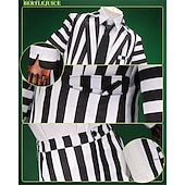 economico Orrore Classico-Succo di scarafaggio Halloween Abiti Completi &amp; Blazer Beetlejuice 2 Film horror Adulti Per uomo Carnevale Performance Feste Costumi di Halloween facili Vestirsi