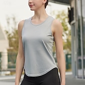 abordables Camisetas y Tops de Correr-Mujer Camiseta sin mangas de entrenamiento Camiseta sin mangas Running Camiseta sin mangas de gimnasio Sin Mangas Chalecos Casual Ropa Deportiva Transpirable Secado rápido Suave Entrenamiento de