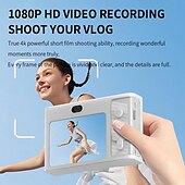 abordables Caméras d&#039;action-Nouvelle caméra étudiant rétro ccd carte machine appareil photo reflex d&#039;entrée de gamme 4k haute pixel double caméra lumière de remplissage