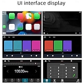 abordables Lecteurs multimédias pour voitures-Lecteur de voiture écran 7 pouces sans fil autoradio miroir lien lecteur mp5 avec navigation gps carplay autosupport 12 led caméra de recul installation facile