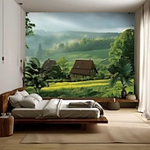 tanie gobelin krajobrazowy-wiejski krajobraz wiszący gobelin sztuka ścienna duży gobelin mural wystrój fotografia tło koc zasłona strona główna sypialnia dekoracja salonu