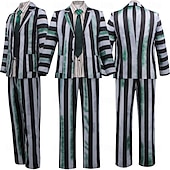 preiswerte Klassischer Horror-Beetlejuice 2 Horrorfilm Käfersaft Anzüge &amp; Blazer Erwachsene Herren Cosplay-Kostüm Party / Abend Karneval Einfaches Karnevalskostüm