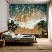 Недорогие Тапестри́ на океа́нском пляже-Пляжный остров, подвесной гобелен, настенное искусство, большой гобелен, фреска, декор, фотография, фон, одеяло, занавеска, украшение для дома, спальни, гостиной