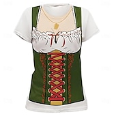 ieftine Îmbrăcăminte grafică-Tricou lederhosen #D Casual Stil de strada Tricou pentru Pentru femei Adulți Ștanțare la cald pentru Carnaval Bere Oktoberfest Petrecere Casul / Zilnic
