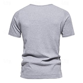 levne Ležérní tričko Henley-Pánské Tričko s knoflíkem Tričko Tričko Henley Trička Krátký rukáv Henley Jaro léto Bez vzoru Pit Strip Módní Designové Základní Dovolená ulice Jdeme ven Černá Bílá Námořnická modř Top tričko pro muže