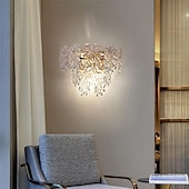 abordables Appliques murales d&#039;intérieur-appliques murales d&#039;intérieur à LED source de lumière 3 couleurs 30 cm 2 lumières Vienne spectre complet magnificence applique murale moderne métal verre e14 pour chambre salle de bain vanité salon