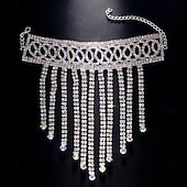 cheap Bracelets-Women&#039;s Charm Bracelet Tennis Bracelet Tassel Fringe Precious Fashion Luxury Tassel Rhinestone Bracelet Jewelry Silver / Gold For Wedding Gift Engagement