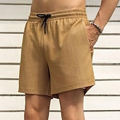Χαμηλού Κόστους Casual σορτς-Ανδρικά Αθλητικό σορτς Σορτσάκια Σορτς για τρέξιμο Casual σορτς Κορδόνι Ελαστική μέση Με επένδυση συμπίεσης Σκέτο Άνεση σύντομο Υπαίθρια Αθλήματα Καθημερινά Εξόδου Μοντέρνα Καθημερινό Μαύρο Λευκό