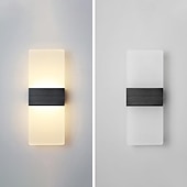 billige Vegglamper for innendørsbruk-led vegglampe 2-farget lyskilde 10cm 5w akryl moderne minimalistisk ip54 innendørs dekorative hjem interiørbelysningsarmaturer for stue soverom korridor gang 85-265v
