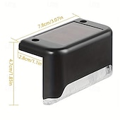 olcso Földi fények-6db vízálló napelemes fedélzeti lámpák, kültéri led napelemes lépcsőlámpák korláthoz, fedélzethez, teraszhoz, udvarhoz, oszlophoz, kerítéshez, lépcsőhöz és felhajtóhoz (meleg fény/fehér fény)