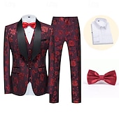 tanie stroje-Retro / vintage Rokoko Barok Garnitury i Marynarki Pan Świadek Męskie Bal maskowy Ślub Gość weselny Impreza / Wieczór Dla dorosłych Płaszcz Spodnie