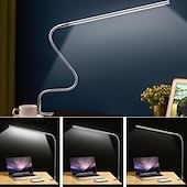 رخيصةأون مصابيح المكتب-مصباح مكتب LED مع مشبك، تشغيل يعمل بالطاقة USB، مصباح مكتب يعمل باللمس، مشبك قابل للتعديل، حديث معاصر لغرفة النوم/غرفة الدراسة/المكتب المعدني