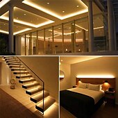 رخيصةأون أضواء شريطية من نوع COB-شريط إضاءة LED cob، شريط إضاءة LED خطي 5 متر، سطوع عالي مرن 12 فولت مصباح LED cob ra90 لغرفة النوم