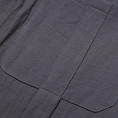 economico Casual da lavoro-Per uomo Camicia Camicia di lino Camicia con colletto cinese Camicia con colletto alla coreana Camicia popover Camicia casual Semplice Vacanza Streetwear Nero Bianco Grigio Manica Corta Collo alla