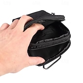 baratos saco de telefone universal-Capa de telefone jeans universal de 7,2 polegadas bolsa de cintura com zíper bolsa de cintura pendurada diagonal bolsa cruzada
