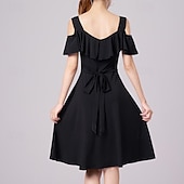 abordables Tenues de danse latine-Danse de la salsa latine Robe Corde de resserrement Femme Utilisation Usage quotidien Manche Courte Coton cristal Soie Glacée