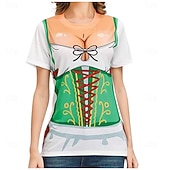levne Grafické oblečení-Trička Lederhosen 3D Bavorský Pouliční styl Trička Grafika pro Dámské Dospělé 3D tisk pro Karneval Pivo Oktoberfest Párty Běžné / Denní