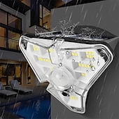 cheap Street Lights-68LED Solar Flood Lights Sensor Wall Lamp, Human Body Induction Waterproof Wall Intelligent Control, Waterproof Outdoor Triangle Floodlight for Home Garden Household Courtyard 1pc