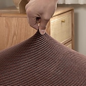 baratos Capa de cadeira-capa de cadeira de jantar resistente à água tecido de lã polar para capa de cadeira de sala de jantar capas elásticas capas de assento de cadeira