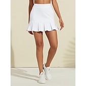 cheap Women&#039;s Golf Dress-Tennis Pleated Skort Golf Skirts 16inch White Skirt Ladies Golf Attire Clothes Outfits Wear Apparel